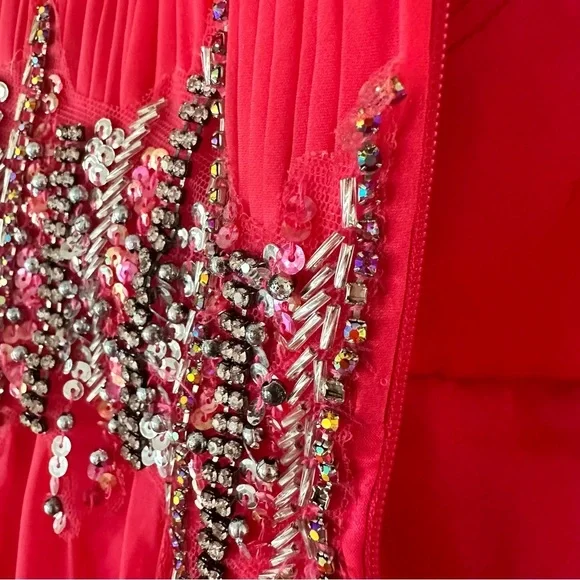 Sherri Hill 3909 Barbie Pink Strapless Long Formal Dress Prom Pageant Sz 2 - Picture 12 of 13